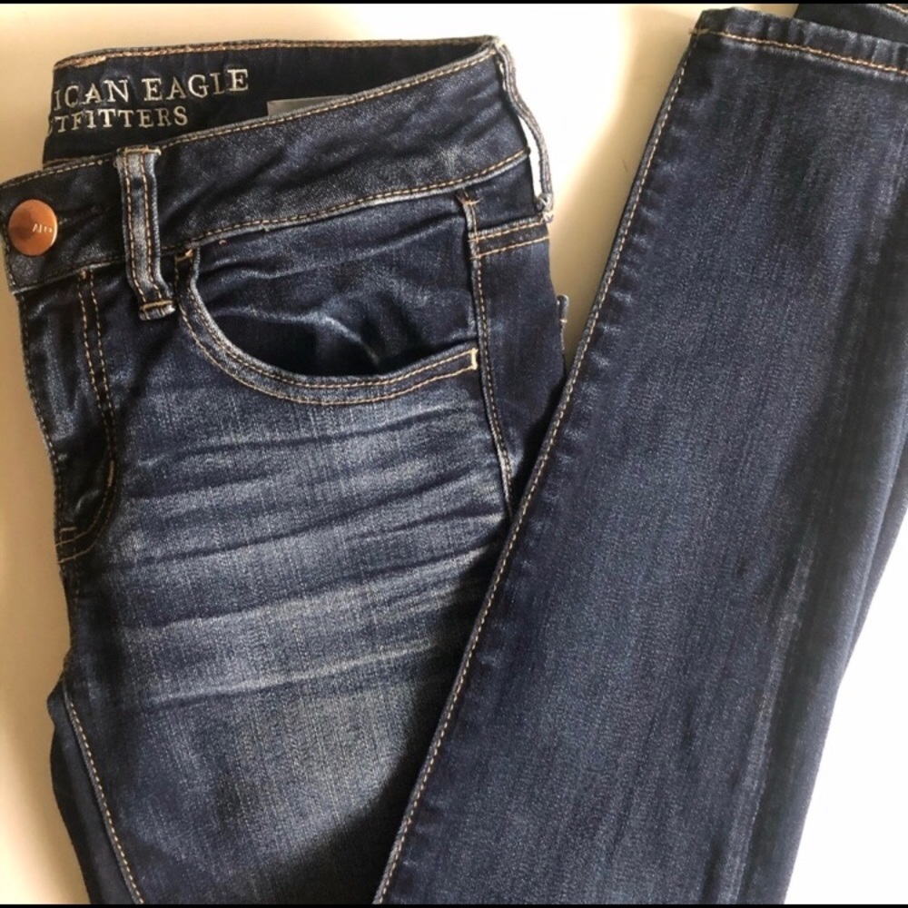 American Eagle Dark Denim Jeans Size 2